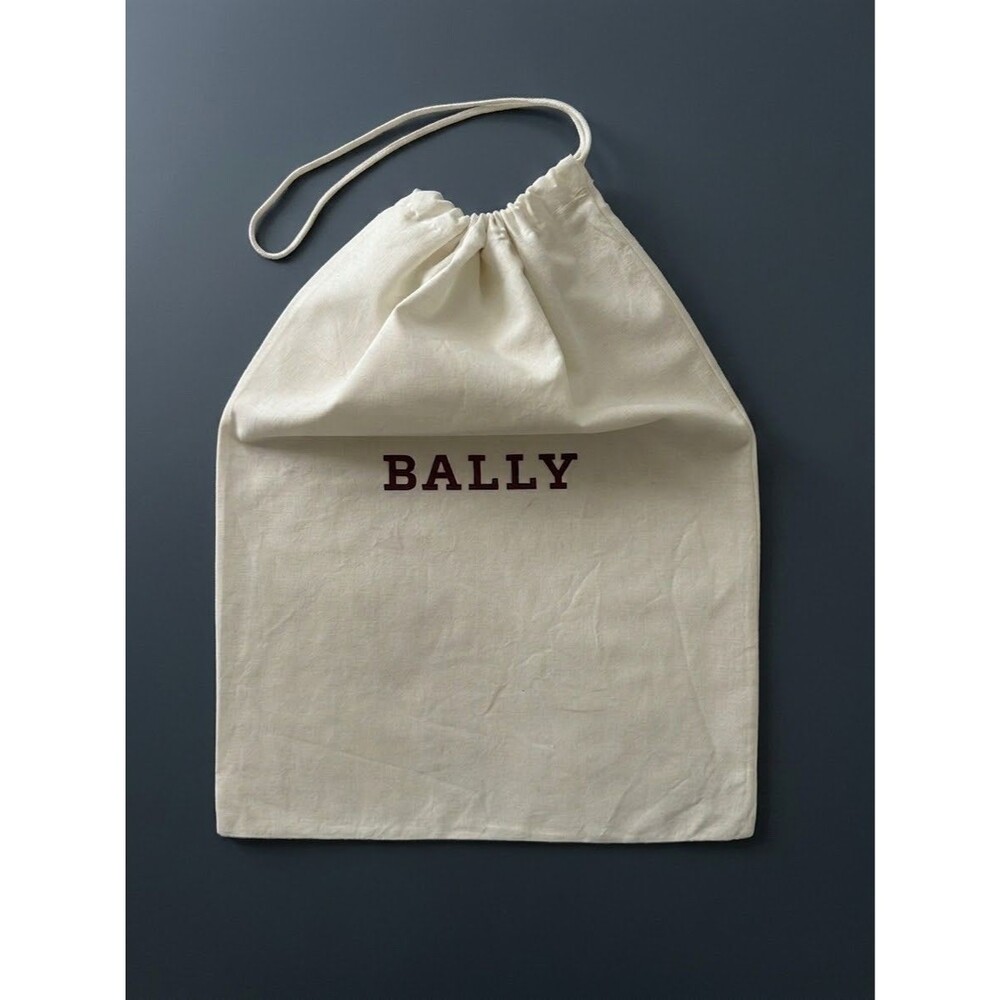 Authentic Bally Dust Bag Drawstring Storage Bag Pouch Cream White Cotton Shoe